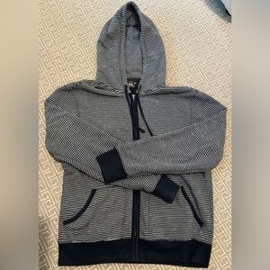 RRL Zipped Striped Hoodie